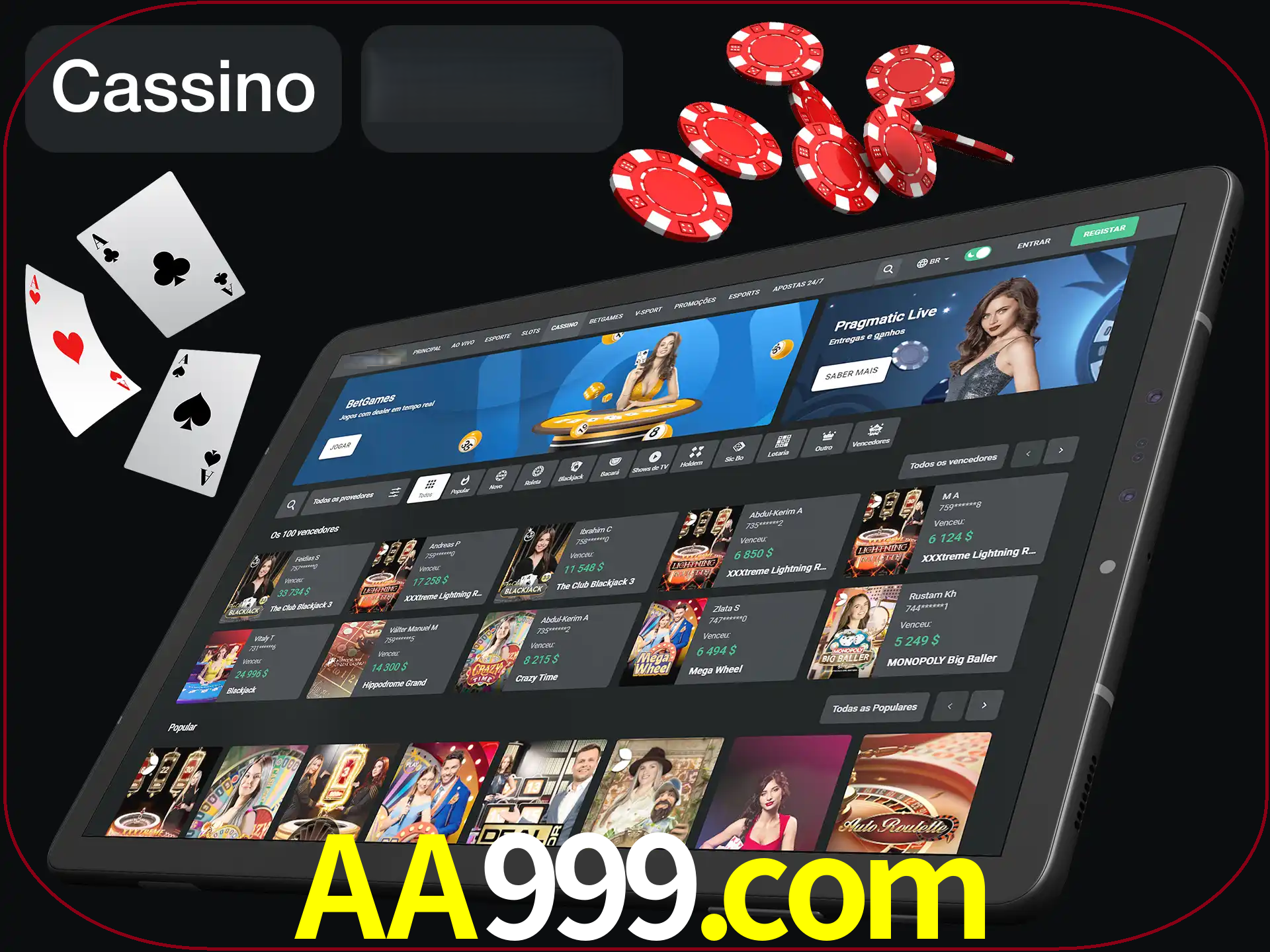 Jogue vários jogos de cassino em nosso cassino.